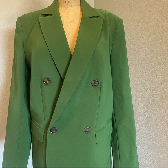 Gabrielle Union- SZ S Green Oversized Double Breasted Jacket Green Myste… - Picture 4 of 7